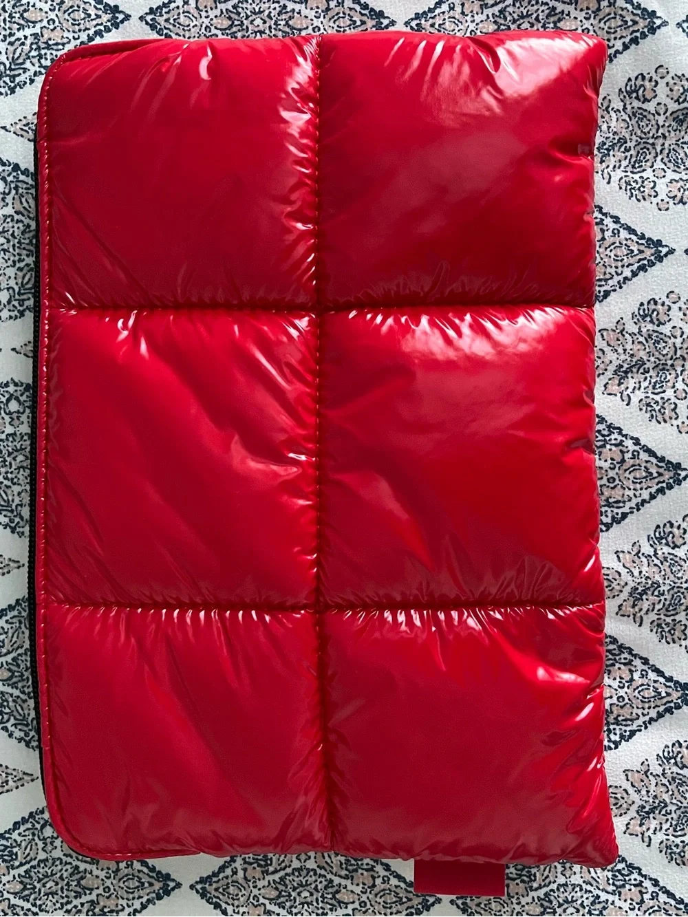 HUGO Bright Red Quilted Kids Puffer with Black Logo